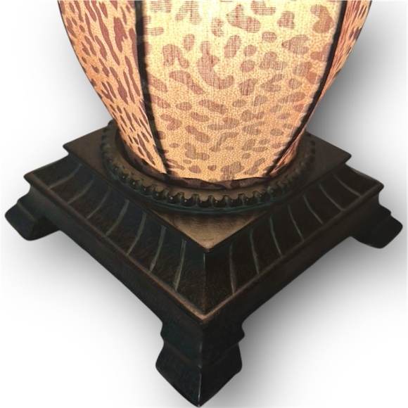 Vintage Leopard Print Accent L a mp 12″ Mood L i ghting with On/Off Cord Perfect - Picture 4 of 16